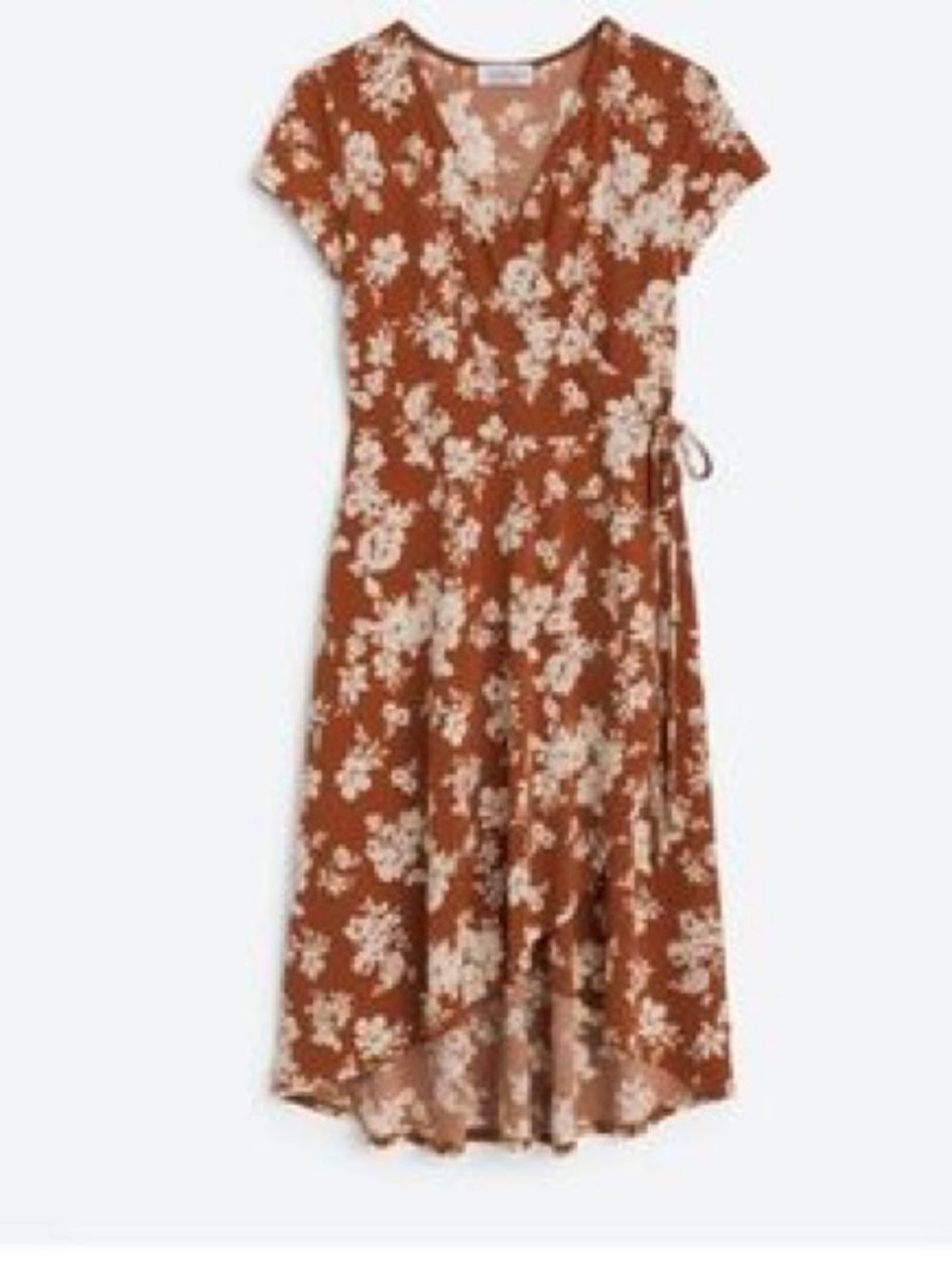 Kaileigh Rust Brown Floral Wrap Midi Dress
Bray Floral Knit Faux Wrap medium